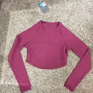 Whitney Simmons X Gymshark crop long sleeve pink